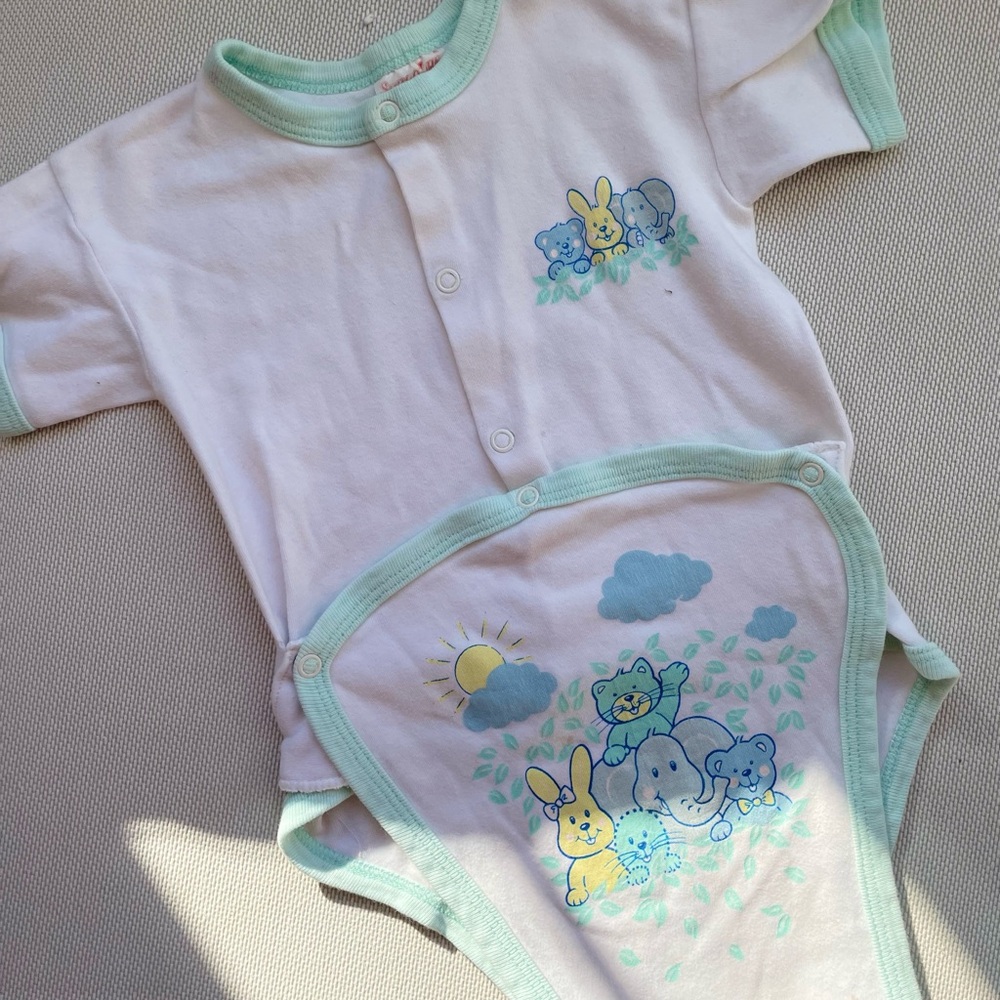 Vintage Adorable Snugabye Baby Onesie